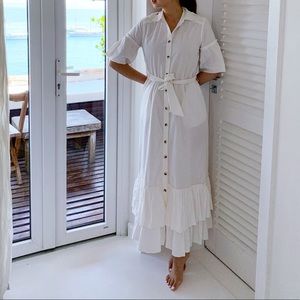 INSPR x Tezza White cotton maxi dress